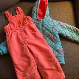 Winter coat and snow pants, size 4T